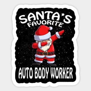 Santas Favorite Auto Body Worker Christmas Sticker